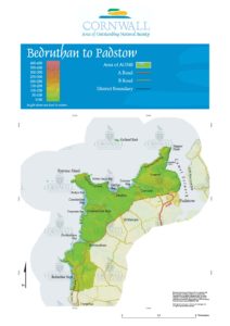 Bedruthan to Padstow Area of Outstanding Natural Beauty map